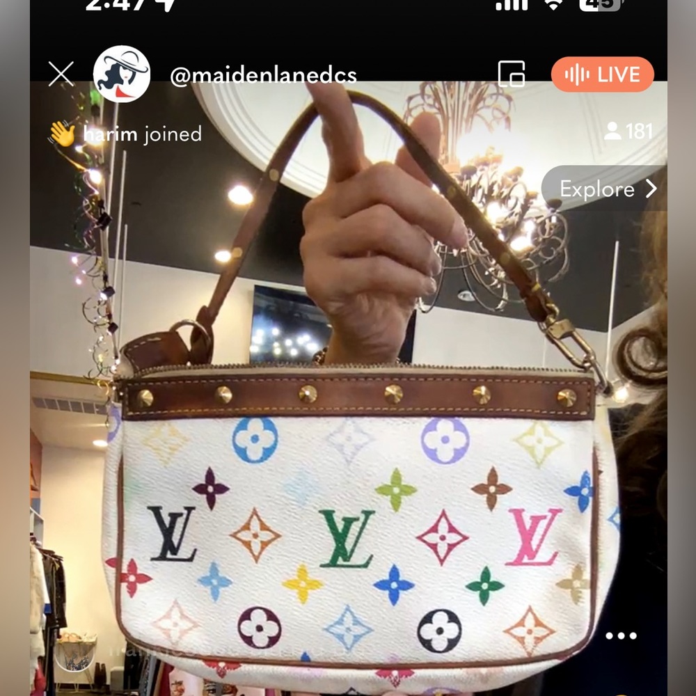 Vintage Louis Vuitton multi-color pochette